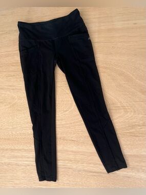 Prana Black Athletic Leggings Side Pockets Stretch Small Athleisure